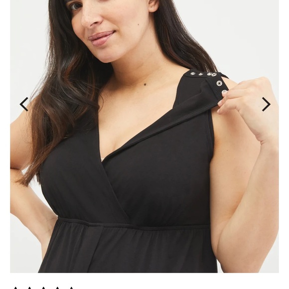 Motherhood Maternity 3 IN 1 NURSING, LABOR & DELIVERY GOWN in black size small - Picture 11 of 11